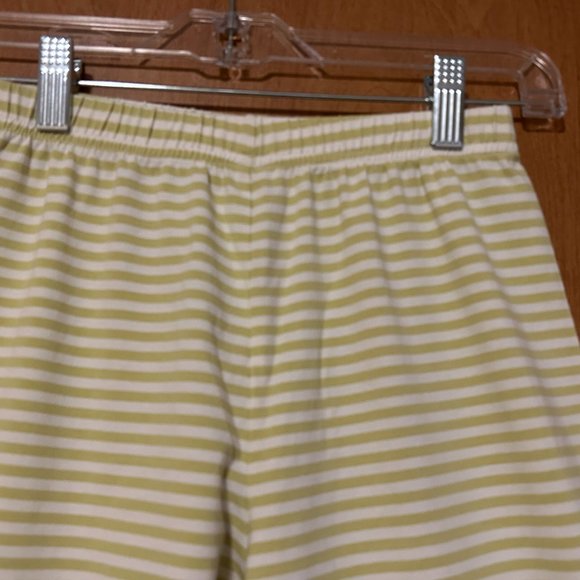 MATILDA JANE Sz 8 Lime Green and White Stripes with Button Ruffle Hems - Picture 2 of 9